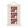Japandi - Vintage - Decoratie - Rood textielposter latten blank klein -3d