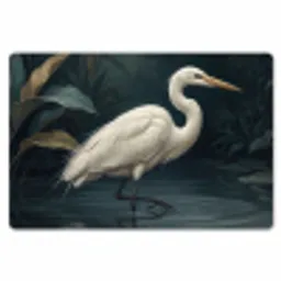 Reiger - Water - Natuur - Modern - Wit Placemat vinyl groot -zzsfeer1_Kitchenyeah-website