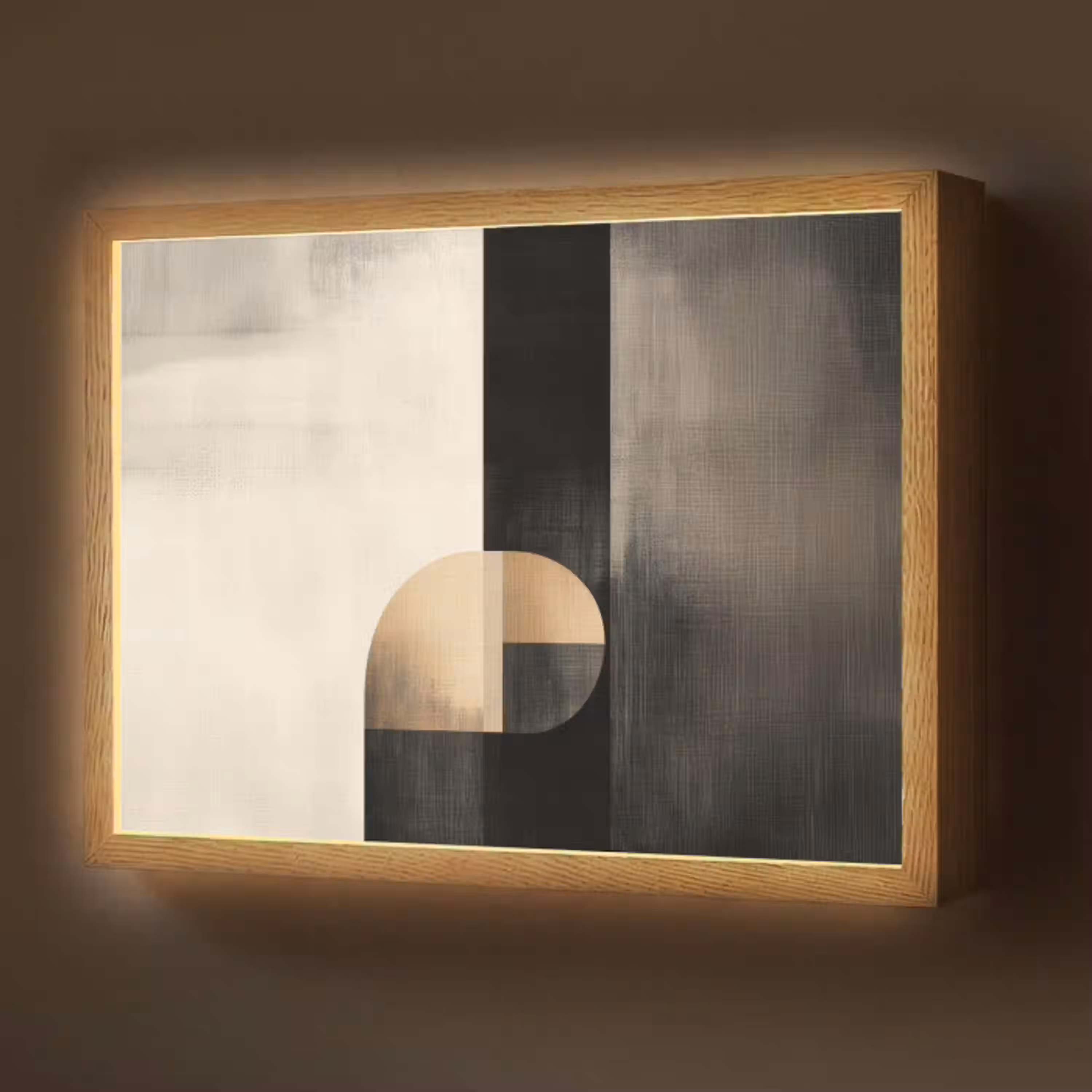 Vormen - Modern - Zwart Light Box met batterij (Wandlamp) middel -z3d_website