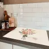 Bloemen - Quote - Beige - Lint Inductie beschermer vinyl 3mm klein -sfeer3