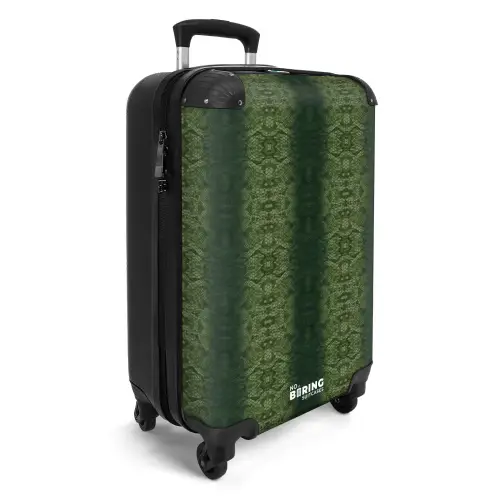 Groen slangenhuid met symmetrische schubstructuur NBS - Handbagage koffer - Volwassenen Unisex middel -productfoto_3d