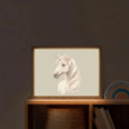 Eenhoorn - Wit - Getekend Light Box met batterij (Wandlamp kind) middel -sfeer1_kind