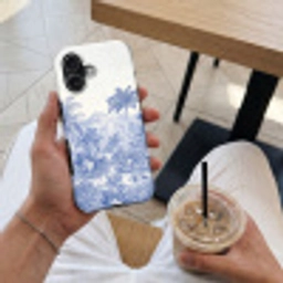 Tropisch - Jungle - Blauw Toughcase MagSafe Apple iPhone 17 klein -Sfeer1M