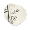 Japandi - Bamboe - Beige Wandcirkel Organisch Forex 3mm klein -3d