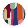 Vormen - Ritmisch - Kleuren - Abstract Wandcirkel aluminium klein -3d