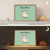 Alpaca - Bloemendiadeem - Groen Light Box met batterij (Wandlamp kind) middel -sfeer3_kind
