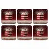 Rode - Velvet - Taart - Eten onderzetter kurk middel -3d