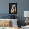 Meisje met de parel - Johannes Vermeer - Sigaretten fotolijst zwart zonder passe partout klein -sfeer3