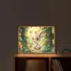Konijn - Bos - Vlinders - Cartoon Light Box met batterij (Wandlamp kind) middel -sfeer1_kind