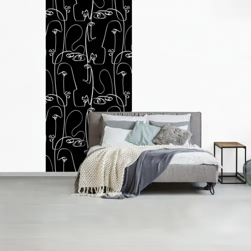 Gezichten - Gestileerd - Vloeiend fotobehang vinyl groot 64 -slaapkamer