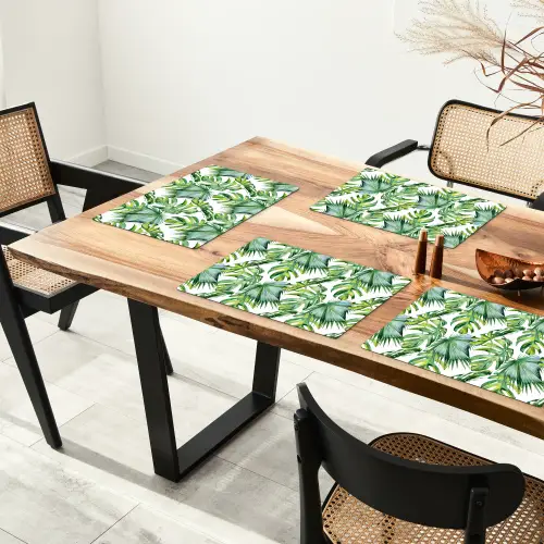 Monstera - Palmblad - Jungle - Tropisch Placemat vinyl groot -zzsfeer4_Kitchenyeah-website