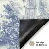 Huizen - Bomen - Water - Vogels - Blauw Deurmat klein 898 -antislip_NL