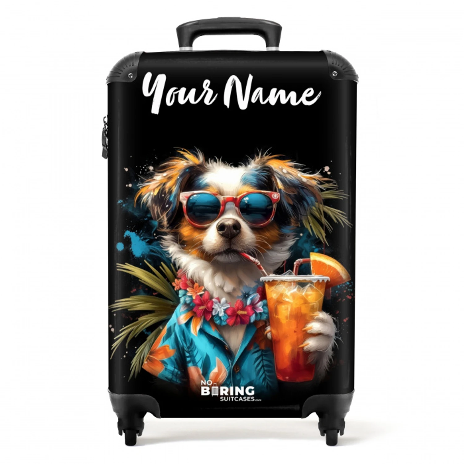 Hond in Tropische Sferen NBS - Handbagage koffer - Kinderen Unisex middel -productfoto_recht