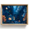 Koraalrif - Vissen - Oceaan - Blauw Dienblad Rechthoek middel -z3d_shopping