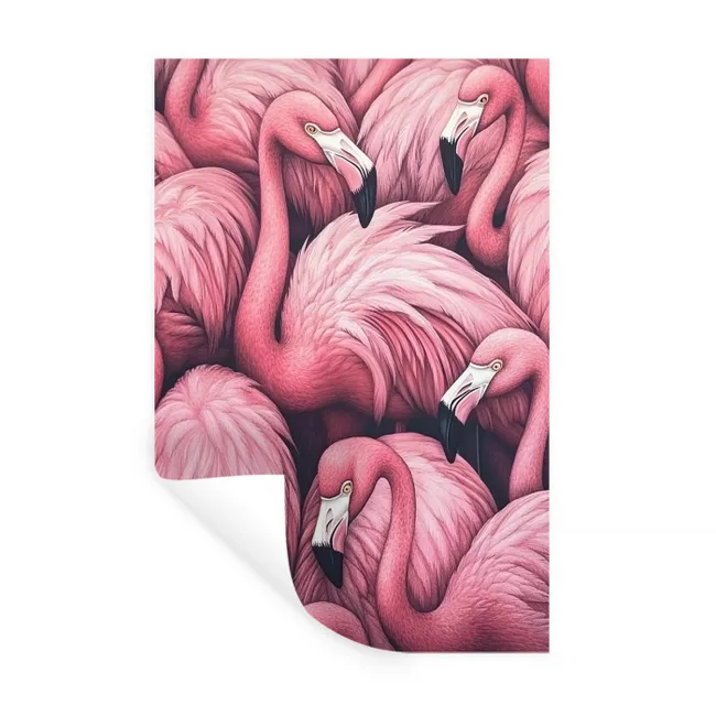Flamingo - Roze - Dieren Muursticker klein -3d