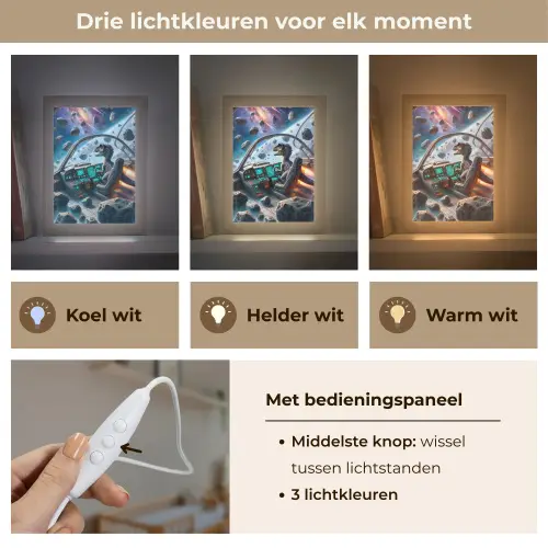 Dino - Ruimte - Jongens Light Box met kabel klein -USP_lichtkleurNL