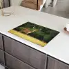 Hert - Gewei - Gras - Natuur - Dieren - Groen Inductie beschermer vinyl 3mm klein -sfeer8