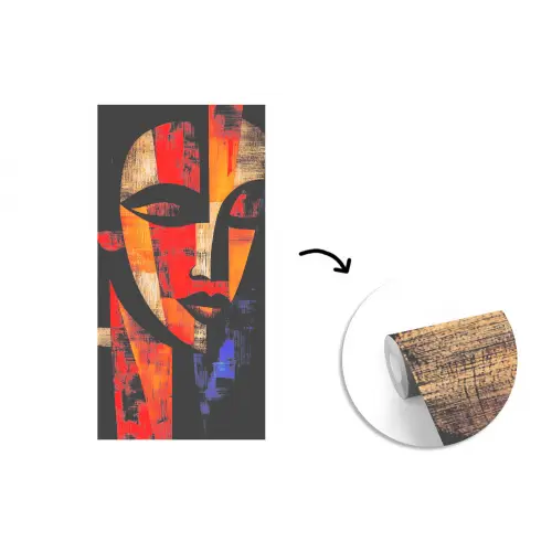 Abstract - Portret - Kleurvakken fotobehang vinyl groot -3d