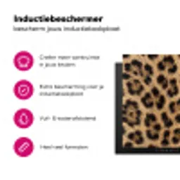 Luipaard - Vacht - Klassiek - Bruin Inductie beschermer vinyl 3mm klein -wsfeer2_website
