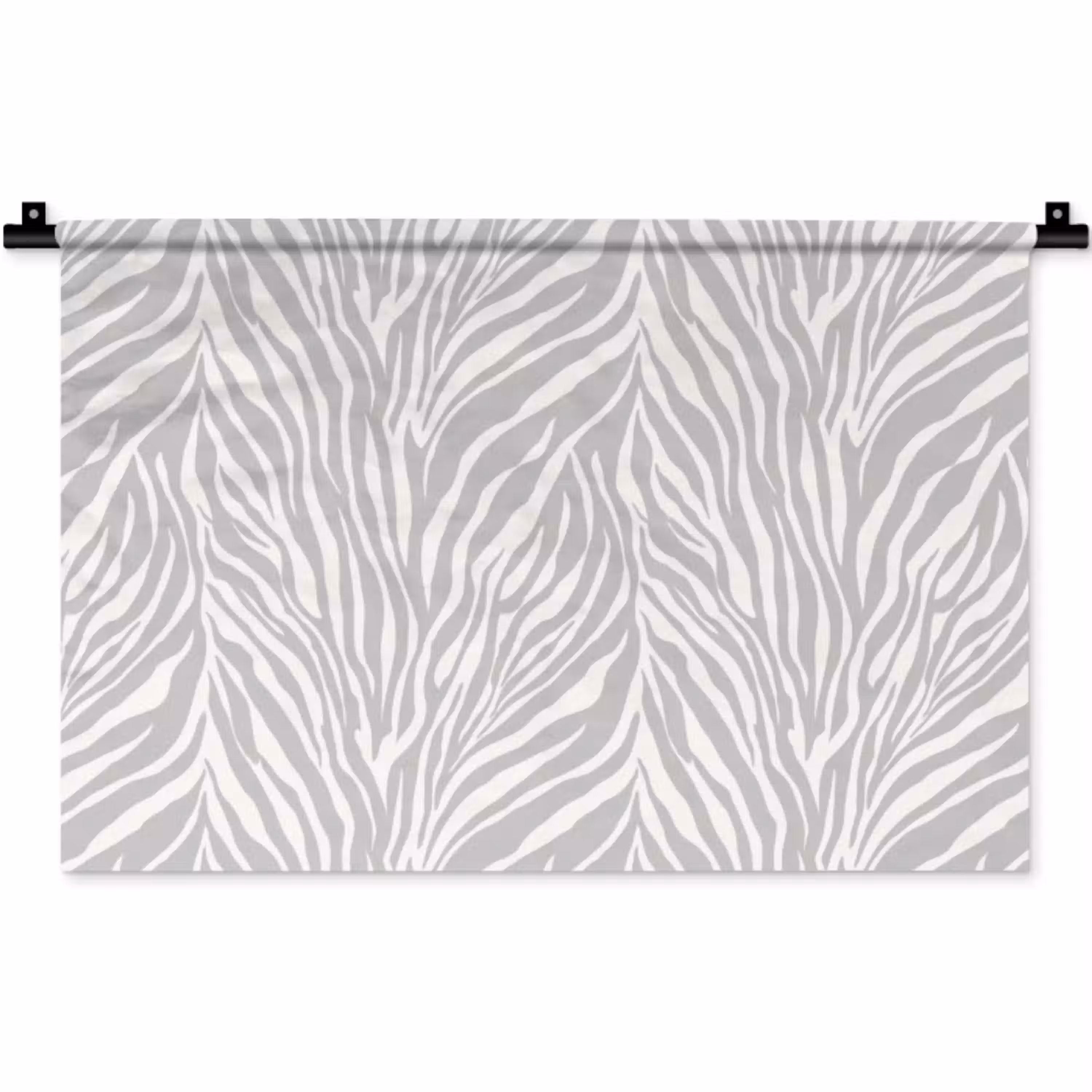 Zebra - Motief - Grijs Wandkleed katoen klein 269 -zz3d