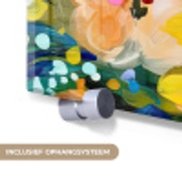 Schilderij - Olieverf - Bloemen - Regenboog plexiglas 5mm klein -zzsysteem_NL
