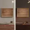 Houtlook - Bruin Light Box met batterij (Wandlamp) middel -sfeer3