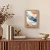 Abstract - Golven - Blauw Light Box met kabel (Tafellamp) klein -sfeer2