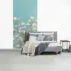 Stengels - Bloemen - Lucht - Wit fotobehang vinyl groot -slaapkamer