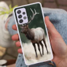 Edelhert - Gewei - Schildering - Rustiek Hoesje Samsung Galaxy A52 5G met koord klein -sfeer3