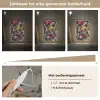 Melkmeisje - Johannes Vermeer - Bloemen - Roze Light Box met kabel (Wandlamp) klein -USP_dimbaarNL