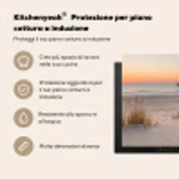 Pier - Zonsondergang - Strand Inductie beschermer vinyl 3mm middel -zzzsfeer2_ITA