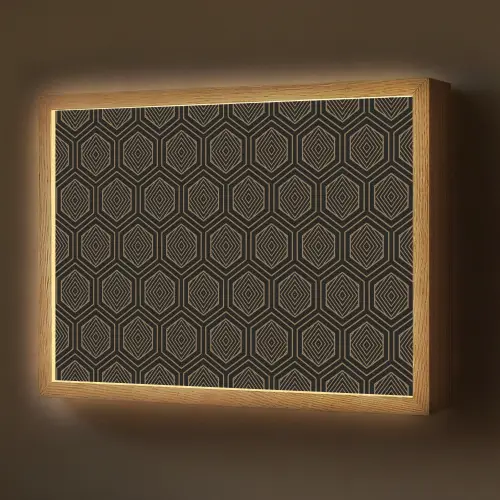 Goud - Zwart - Tunnel Light Box met batterij (Wandlamp) middel 907 -z3d_website