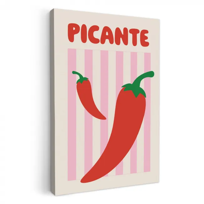 Pittig - Pepers - Rood KitchenYeah - Keuken - Canvas klein -3d