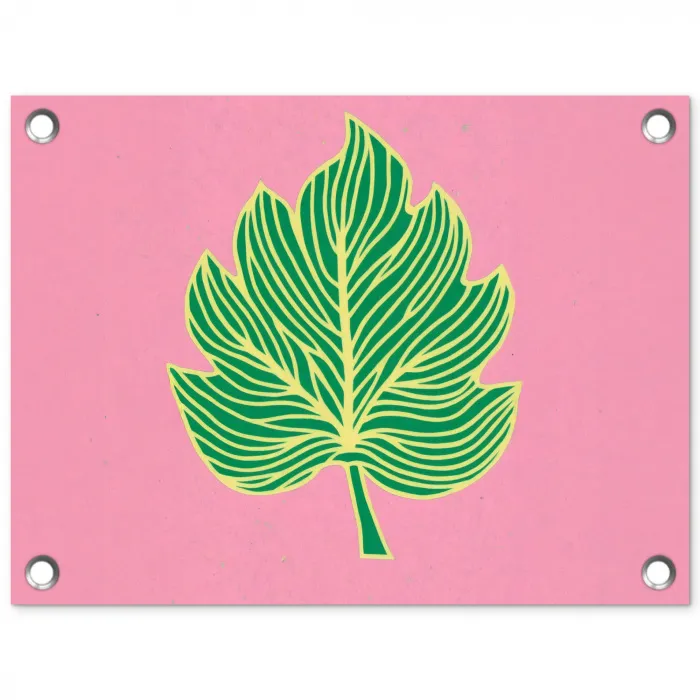 Blad - Groen - Illustratie - Minimalistisch tuinposter los doek klein -3d