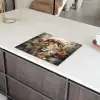 Leeuw - Wilde dieren - Planten - Natuur - Bloemen Inductie beschermer vinyl 3mm groot -sfeer8
