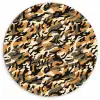 Camouflage - Aardetinten - Patroon Wandcirkel plexiglas klein 852 -3d