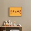 Kat - Simplistisch - Oranje - Vrolijk Light Box met batterij (Wandlamp kind) middel -sfeer2_kind