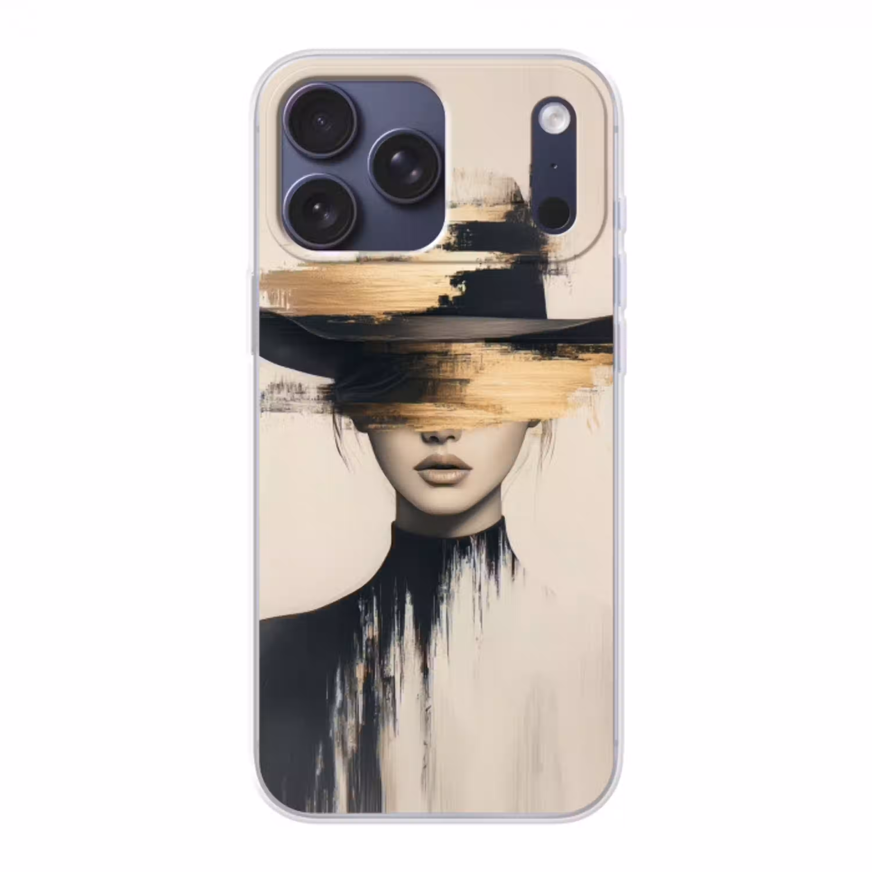 Vrouw - Hoed - Verf Telefoonhoesje iPhone 17 Pro Max klein -3d