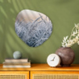 Rijp - Gras - Kristallen - Winter - Minimalistisch Wandcirkel Organisch Forex 3mm klein -sfeer2