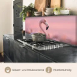 Flamingo - Portret - Roze keuken achterwand 2 middel -usp_DE