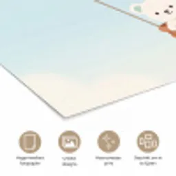 Luchtballon - Beren - Pastel poster papier klein -closeup_NL