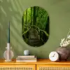 Jungle - Brug - Mos - Natuur - Tropisch Wandcirkel Ovaal Forex klein -sfeer2