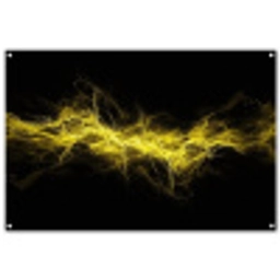 Gaming - Elektriciteit - Geel - Energie tuinposter los doek groot -3d