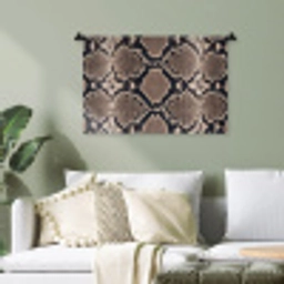 Slangenprint - Python - Bruin Wandkleed katoen klein -sfeer7