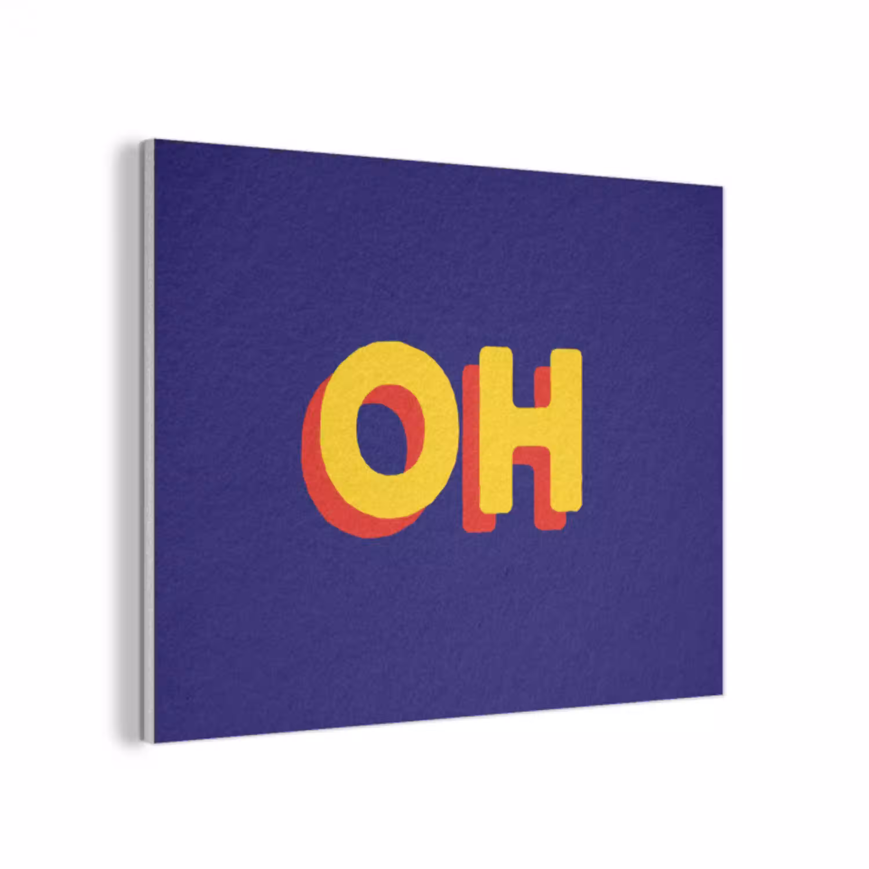 Blauw - Geel - OH - Schaduw PET vilt klein -3d