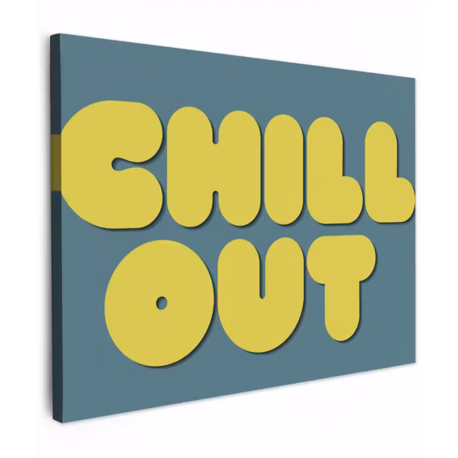 Canvas schilderij - Chill out - Geel - Blauw
