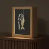 Vis - Zwart - Goud - Tekst Light Box met kabel (Tafellamp) klein -z3d_website
