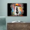 Meisje - Kunst - Paraplu - Graffiti - Kleuren - Muur canvas 2cm klein -sfeer4