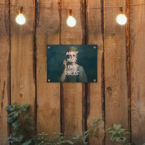 Klassiek - Sierlijk - Roze tuinposter los doek klein -sfeer1