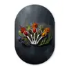 Lepels - Wit - Poeder - Kruiden Wandcirkel Ovaal Forex klein -3d